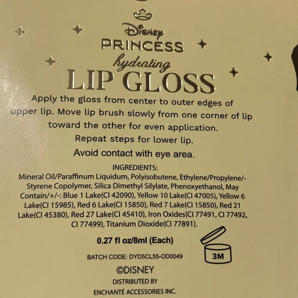 Disney Princess Lip Gloss and Balm Collection - Belle, Cinderella,‎ Ariel
